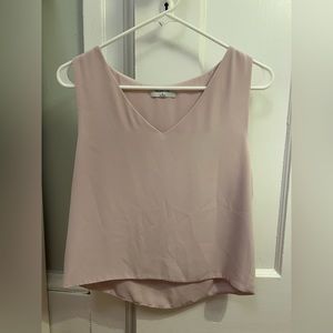 Aritzia Babaton dusty pink tank blouse